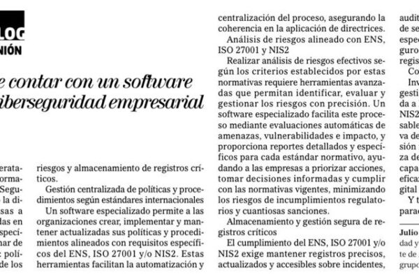 Sala de prensa: la importancia de contar con un software para gestionar la ciberseguridad empresarial